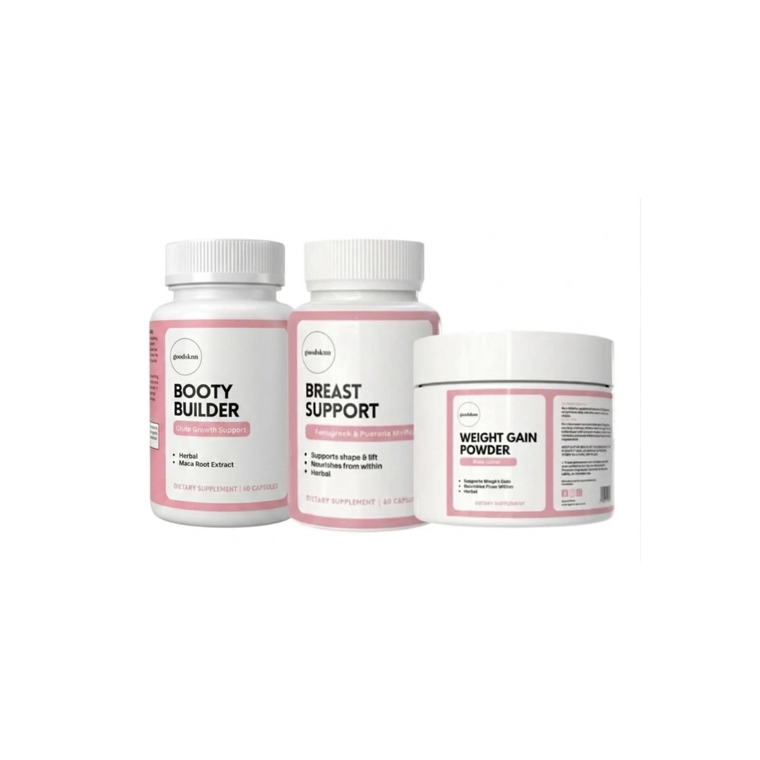 Curves Bundle | Herbal Supplements for Bigger Booty, Fuller Bust & Healthy Weight Gain
